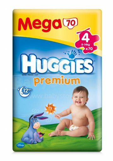 „Huggies Premium“ (4) „Mega Pack“ 68 vnt. 106862