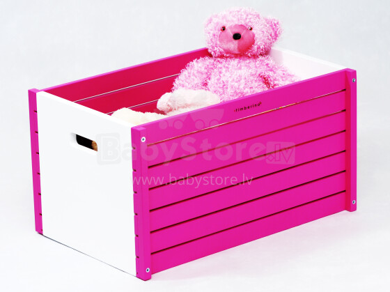 Timberino BOXIS 701 White Pink модерный ящик для игрушек - полочка