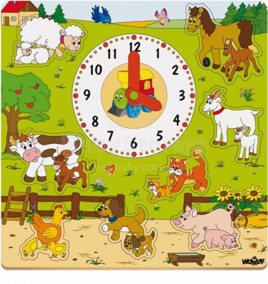 Woodyland Art.93023 puzle-pulkstenis 'Ferma'