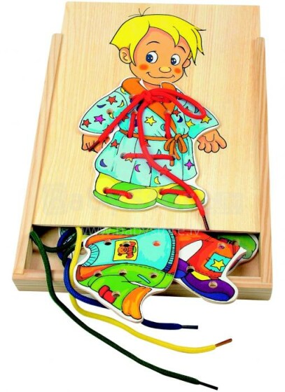 Woodyland Art.90018  деревянная игра с веревочками 'Боб'