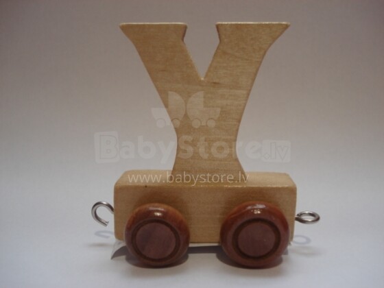 Wood Toys Letter Art.23695 Деревянная буква на колёсиках