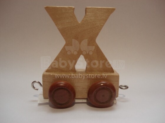 Wood Toys Letter Art.23696 Koka burts uz riteņiem