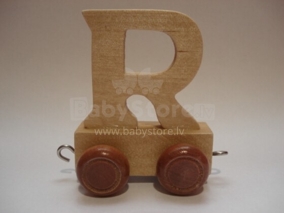Wood Toys Letter Art.23700  Деревянная буква на колёсиках