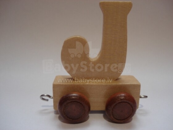 Wood Toys Letter Art.23706  Деревянная буква на колёсиках