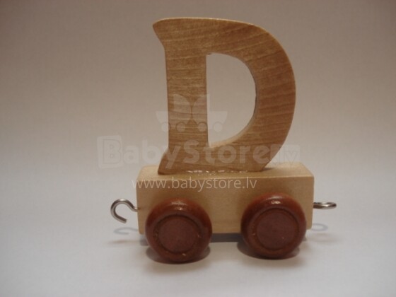 Wood Toys Letter Art.23709 Деревянная буква на колёсиках