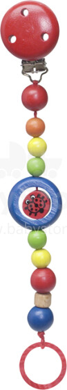 PLAYSHOES 781738 Pacifier Chain Ladybug - деревянный держатель для соски