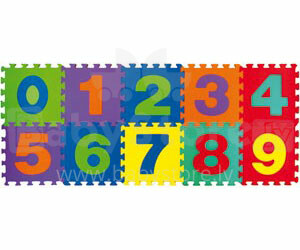 Puzzle Chippy Art.A015301 Bērnu grīdas paklājs - puzle Cipari (no 10 elementiem)