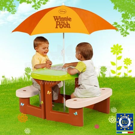 SMOBY 310466 стол для пикника с зонтиком Winnie the Pooh