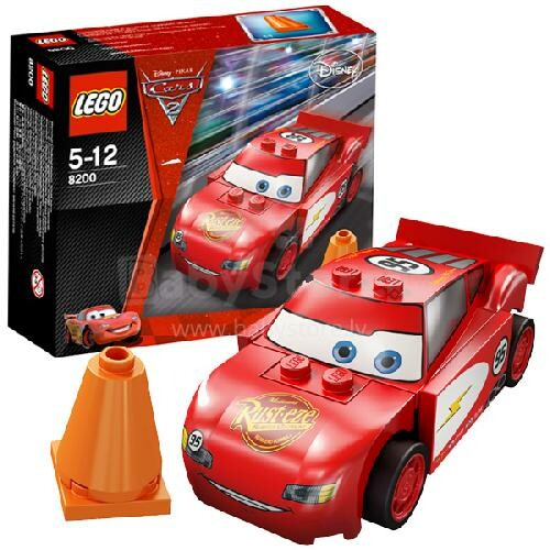 „Lego McQueen 8200“ automobiliai, „Vagonai“ žaibiški „McQueen“ radiatorių spyruoklės