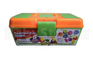 Kids Toys 68804 Painting Fun Caddy Komplekts zīmēšanai, 3+g. Color Dough Plastilīns ar nospiedumiem un piederumiem