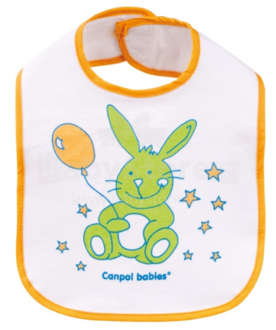 CANPOL BABIES 15/100 - нагрудник хлопчатобумажный с подкладкой из клеенки (слюнявчик)