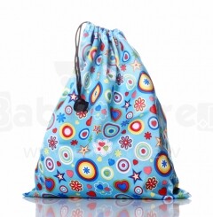 BabyBamboo Hippy Blue  Wet Bag  Ūdensnecaurlaidīga soma izmantotām autiņbiksītēm (gaiši zils)