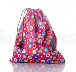 „BabyBamboo Purple Bubble Wet Bag“ vandeniui atsparus krepšys naudotoms sauskelnėms (rožinė)