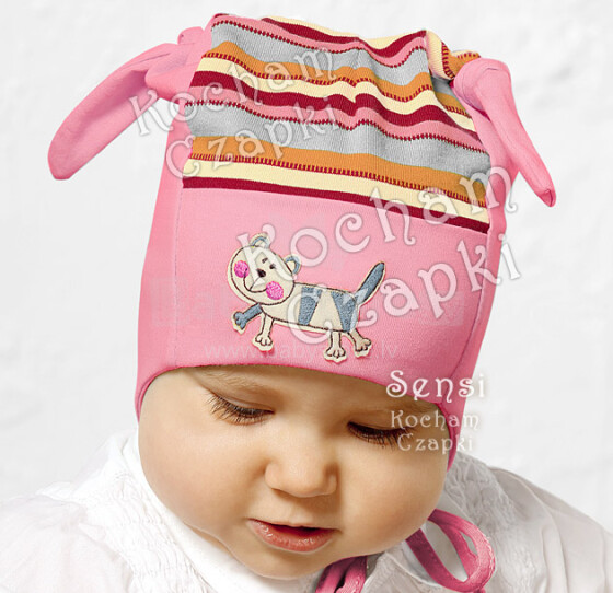 Rastrinė medvilninė kūdikių kepurė