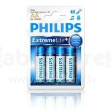 Baterija PHILIPS LR6E4B / 10 Extreme Life (1vnt)