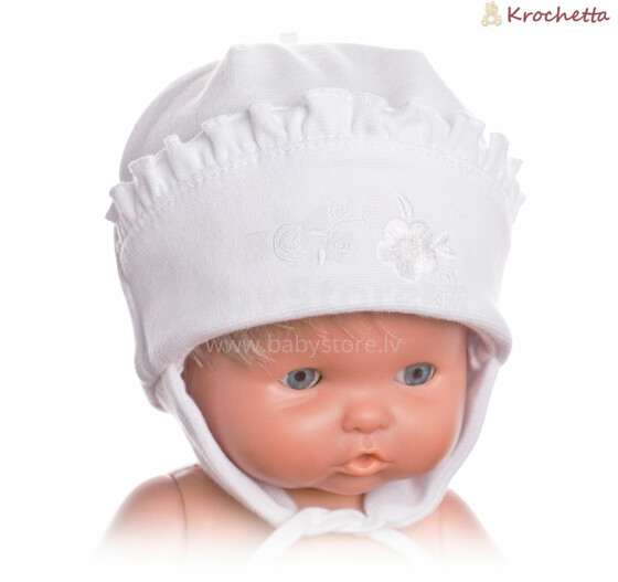 Krochetta art. 249 Bērnu kokvilnas cepure ar austiņiem Pavasaris-vasara