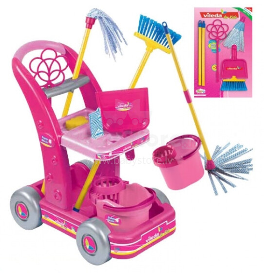 Faro Vileda rotaļu saimniecības komplekts pink  48cm 6778
