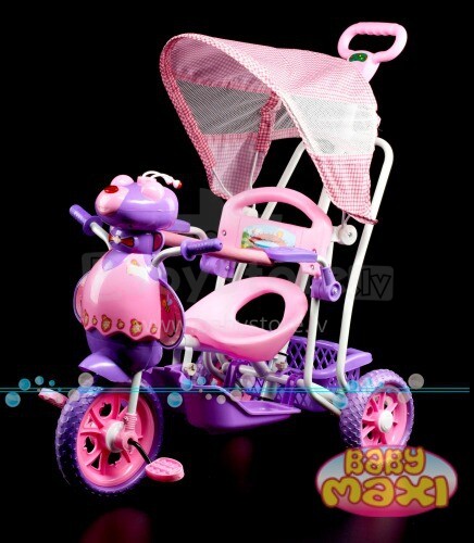 Baby Maxi HIT  The Bee интерактивный детский трехколесный велосипед с навесом (758)