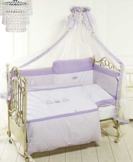FERETTI - Bērnu gultas veļas komplekts 'Orsetti Violet Purista' DUETTO 2