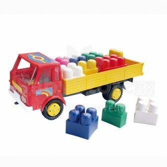 NINA 00075 Car with trailer with building blocks