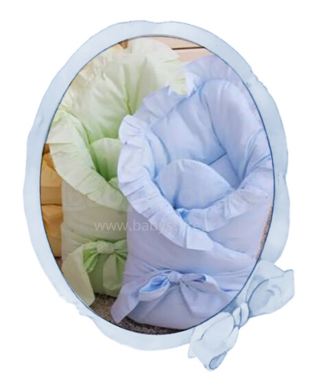 MimiNu Blue Хлопковый конвертик одеялко для выписки (для новорождённого) 80х80 см