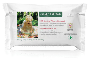 Nature Babycare EKO 050005-19 sensitive unscented Детские влажные мягкие салфетки, для чувствительной кожи (70 шт.)