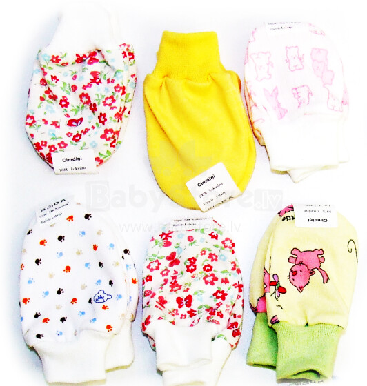 Galatex Girl детские тепленькие хлопчатобумажные руковички/варежки для новорожденных