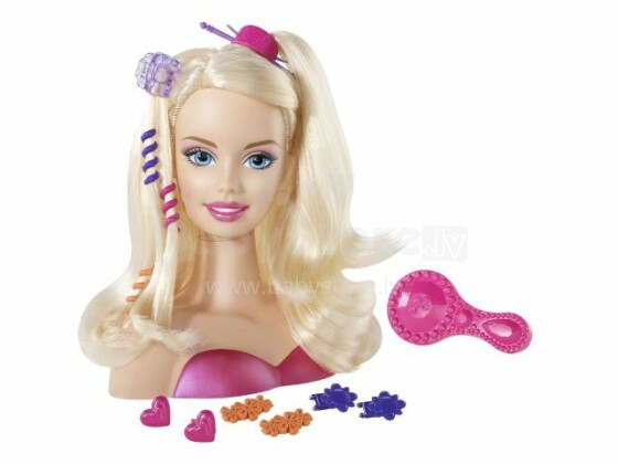 V0835 Barbie Styling Head blonde ar piederumiem