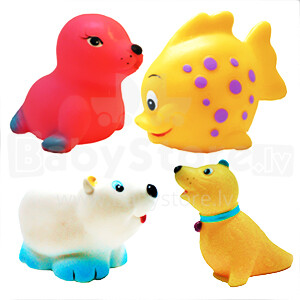 Vonios žaislų rinkinys 4 gyvūnams