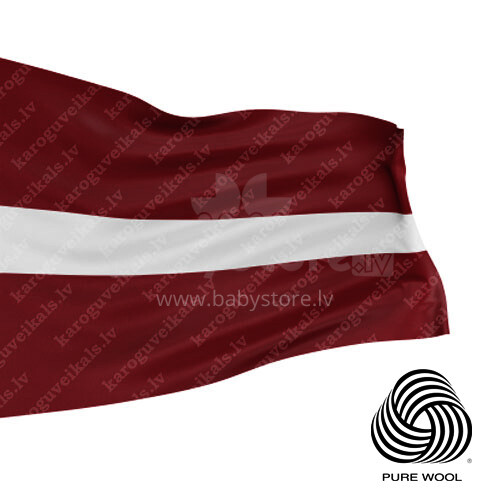Большой шерстяной Латвийский флаг (200x100 см) 