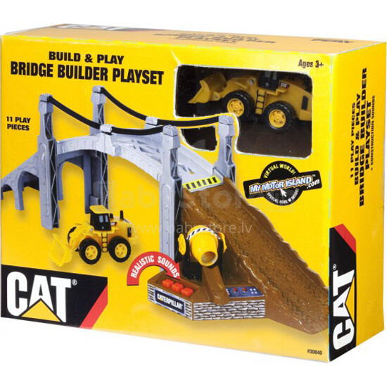 „CATERPILLAR“ - 30040 „CAT“ zonos žaidimų rinkinys - „Bridge Builder“