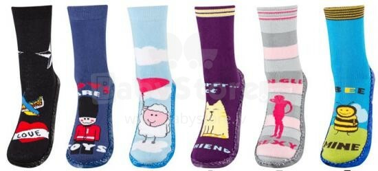 SOXO mokasino šlepetinės kojinės su odiniais padais kūdikiams