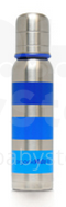 OrganicKidz Art.270/Blue Stripes Детская Eko бутылочка/термос из нержавеющей стали (270 мл)