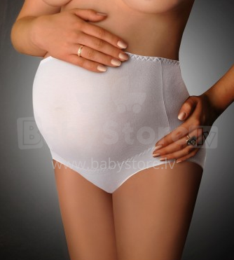 „Benefit“ kelnaitės nėščioms papildomoms motinystės kelnaitėms su aukštu liemeniu (balta)