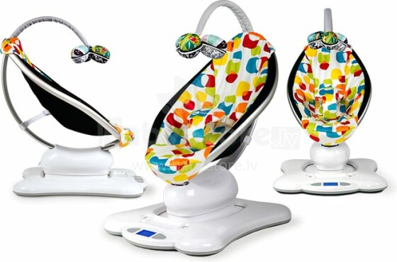 4MOMS MamaRoo Multi-Color Plush Infant Seat Revolucionārs šūpuļkrēsliņš