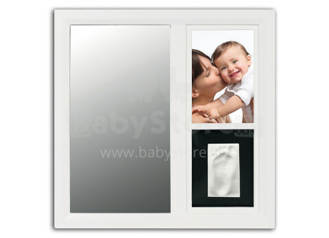 „Baby Art“ veidrodžio atspaudų rėmas modernus - baltas dviejų dalių sienų rėmas