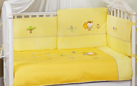 FERETTI -  Bērnu gultas  kokvilnas veļas komplekts 'Bee Honey Prestige' DUETTO 2