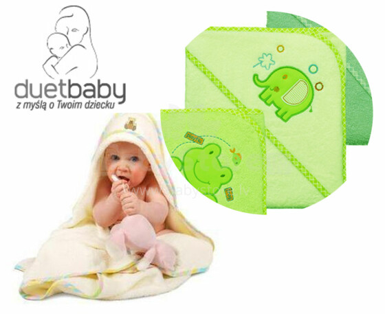 Duetbaby Art.315 Baby Hooded Towel 80x80 Duetbaby 217
