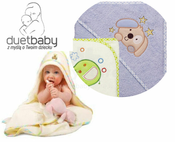 Duetbaby Art.315 Baby Hooded Towel 80x80 Duetbaby