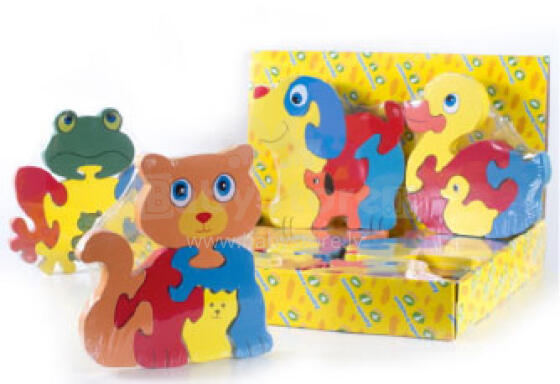 Melissa & Doug 53212 Wooden Animal Игрушка Деревянная Игрушка каталка с ленточкой Тяни! Толкай!
