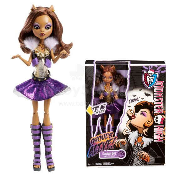 Mattel 2013 Monster High Alive Doll Y0421 Кукла Clawdeen Wolf