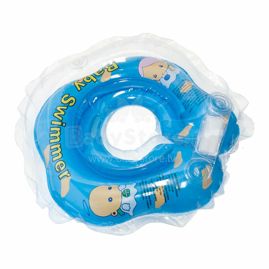 Baby Swimmer  надувной круг на шею для купания 0-24 месяцев (3-12кг) blue