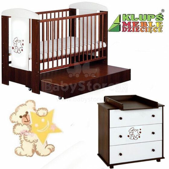 Set of 2: Bed and the Shelves Klups Little Bear with Star