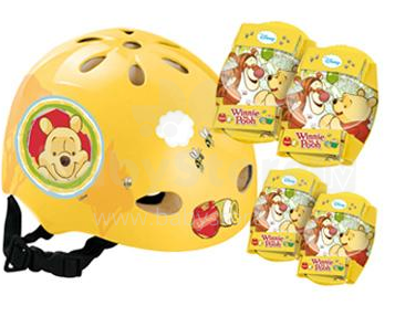 Mondo Disney Winnie the Pooh 86518 Ķivere+aizsargi - children helmet Certificēta, regulējama ķivere bērniem