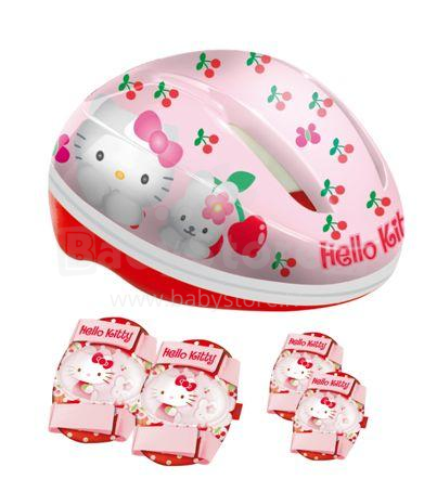 Mondo Disney Hello Kitty 88734 šalmas + apsaugai - vaikiškas šalmas Sertifikuotas, reguliuojamas šalmas vaikams