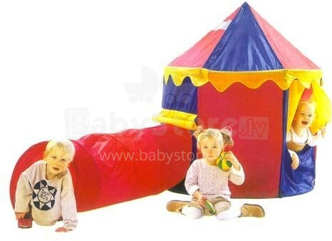 IPLAY Bērnu telts ar tuneli Cirks 9644