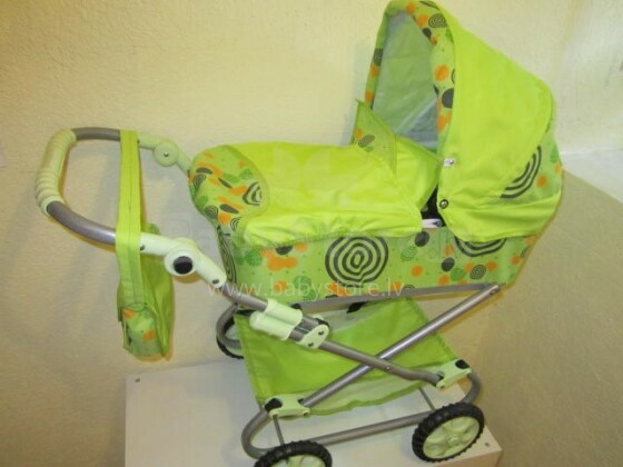 „Wokke Pram Doll“ vežimėlis „Daria Classic“ lėlių vežimėlis su krepšiu