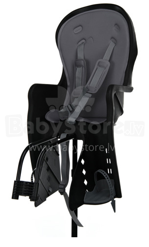 „Baby Maxi Safe Seat 1255 MIDI 2013“ juoda dviračio kėdutė ant rėmo skirta vaikams nuo 9 mėnesių. iki 7 metų