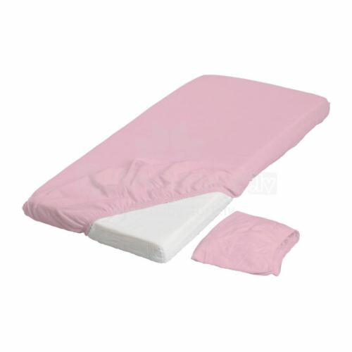 FERETTI - водотталкивающая простыня с резинкой, жаккардовая ткань 120x60cm (розовый)