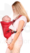 WOMAR  NR. 15 RED baby carrier is intended for babies from 4 to 24 month (from 5 to 13 kg).